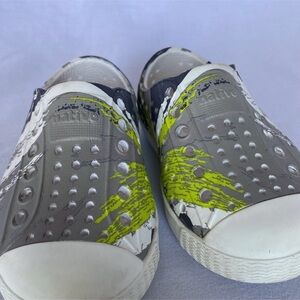 Native Jefferson Size 5 5C Little Kids Toddler Gray abstract  Slip On Shoes